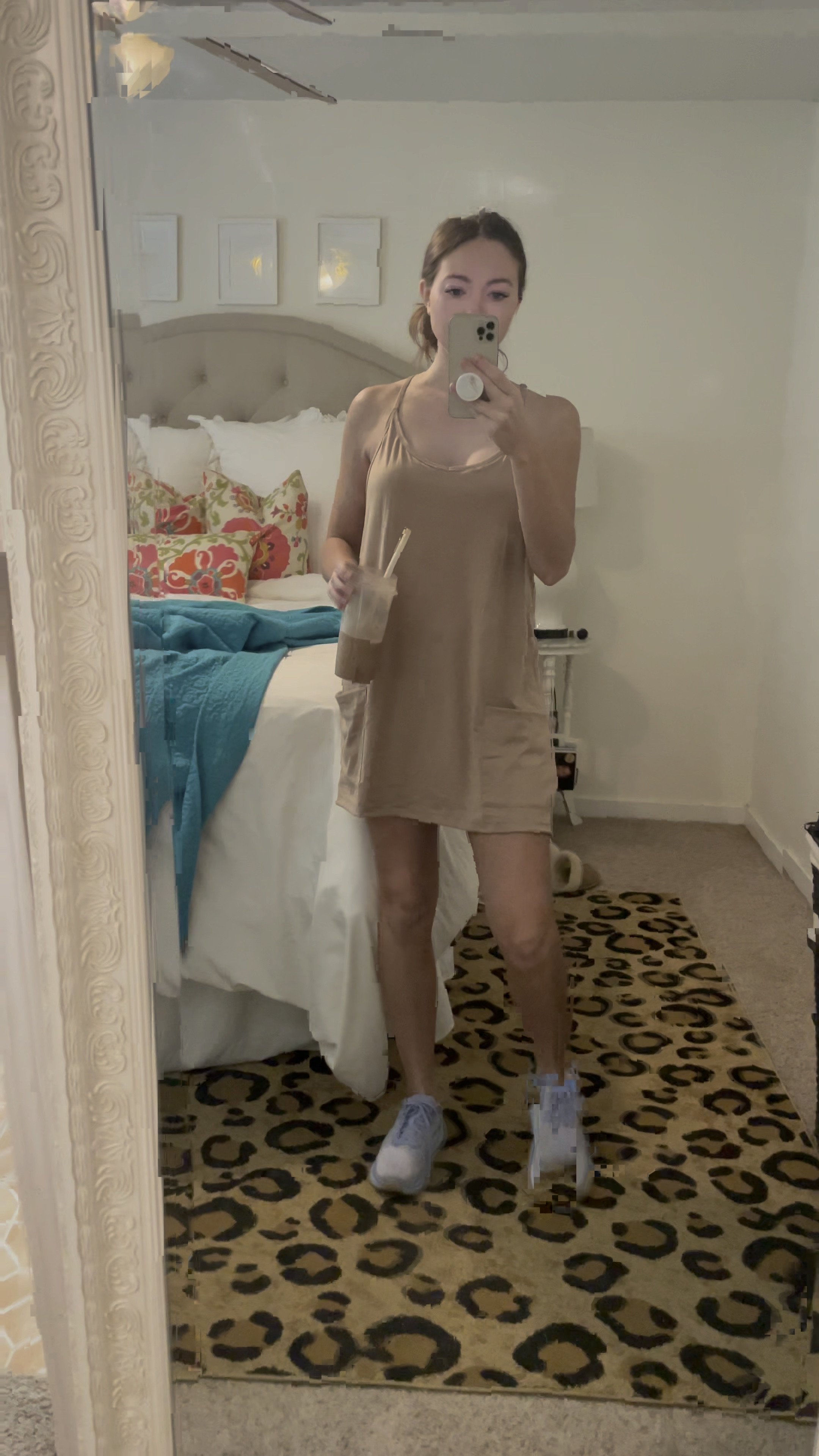 Amazon version of the Free People Hot Shot mini dress. I’m 5’5 wearing a small. It does come with the cami/shorts attached underneath so it’s like a romper underneath. 