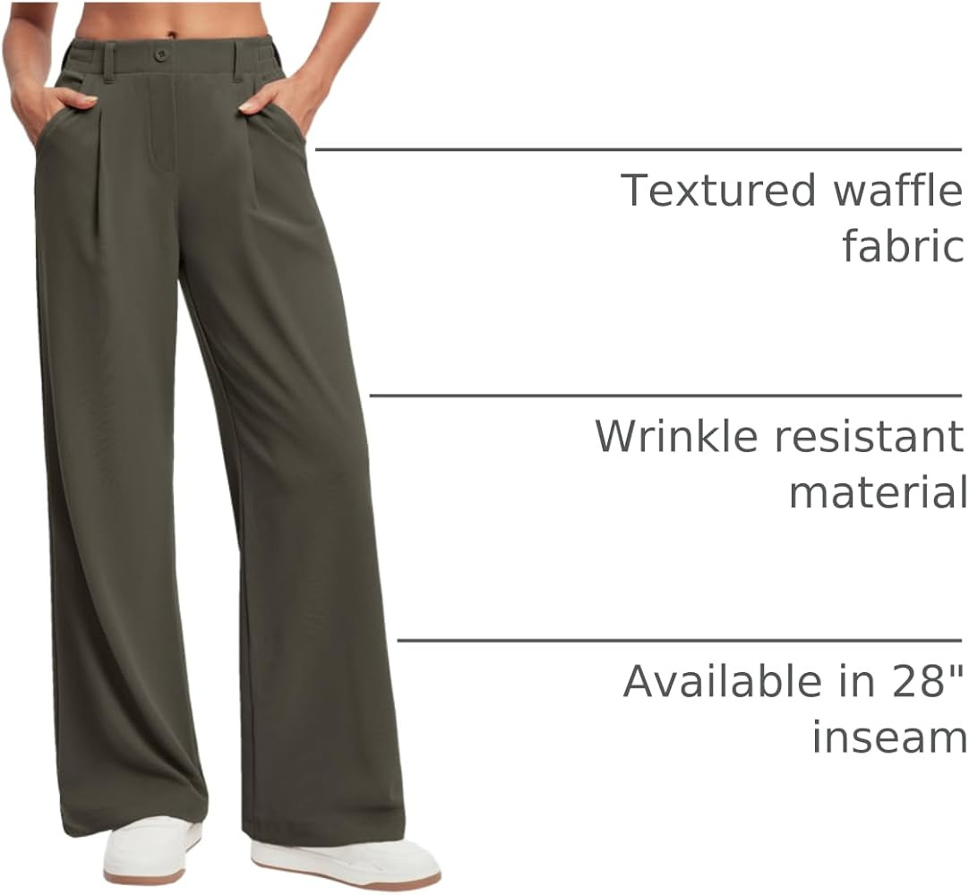 Ewedoos Wide Leg Pants Woman Stretchy Work Dress Pants Women Trendy 2026 Business Casual Outfits ... | Amazon (US)