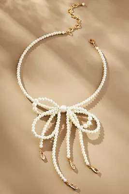 Pearl Bow Collar Necklace | Anthropologie (US)