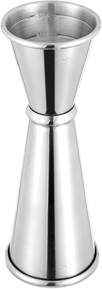 BARsics Bartending Stainless Steel Cocktail 1oz/2oz Measuring Double Jigger (1 Pack) | Amazon (US)