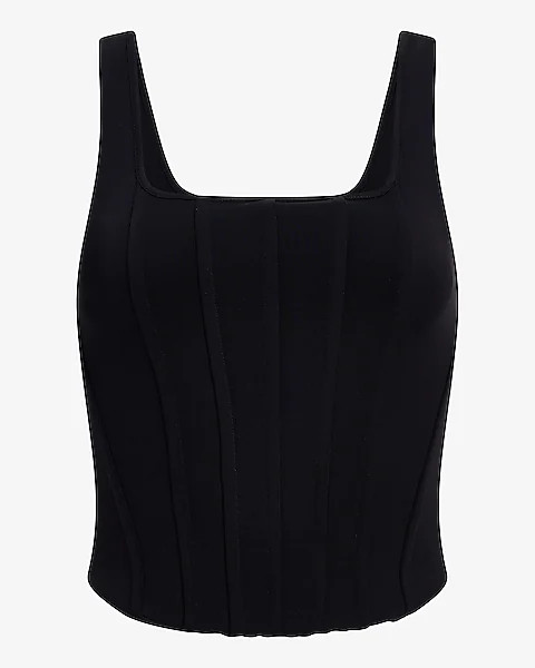 Body Contour Matte Corset Cropped Tank | Express