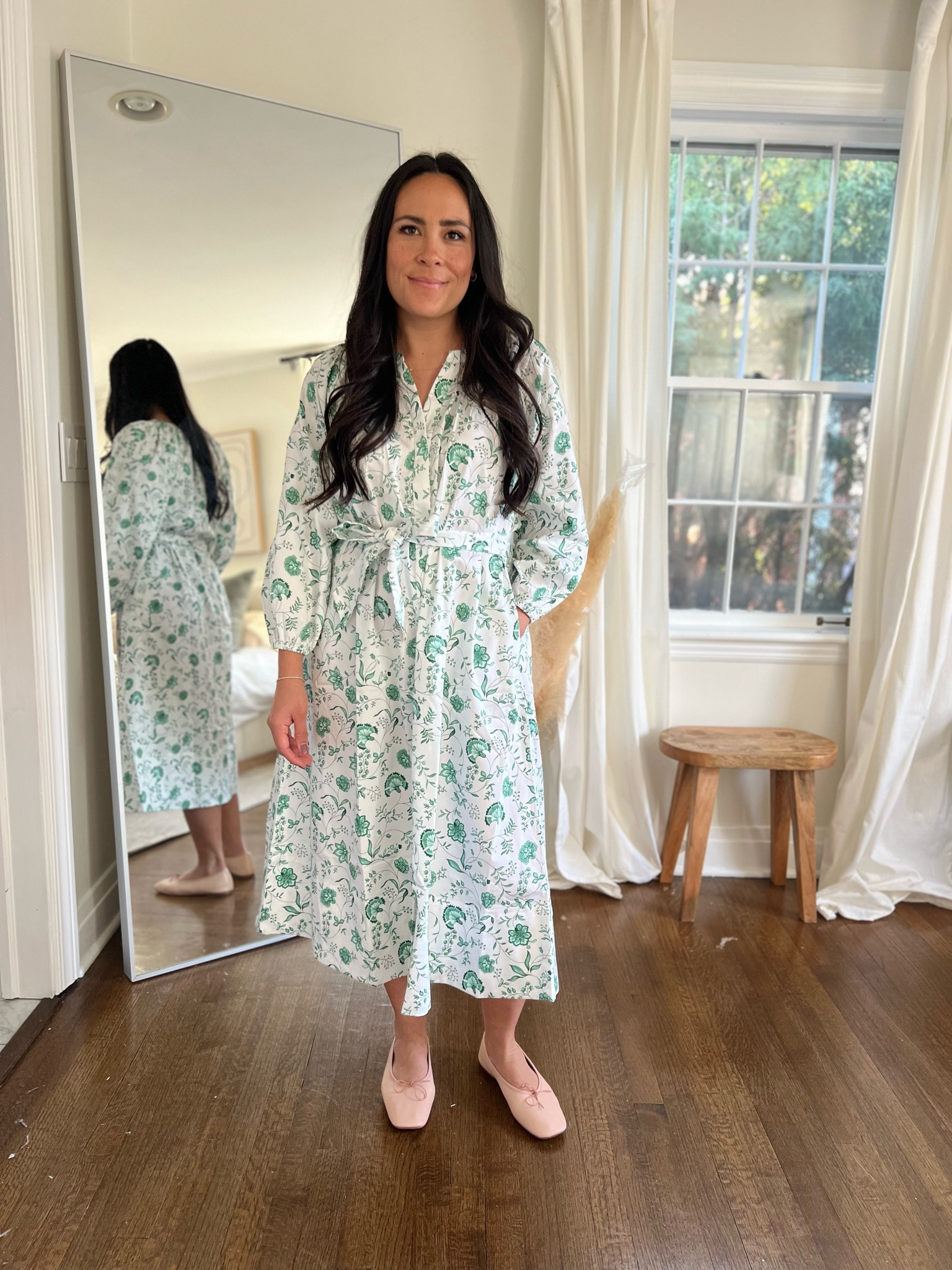 lake pajamas brunch dress Pima Short Robe in Parisian Green | Women's | Luxury Loungewear | Pima Cotton | Small