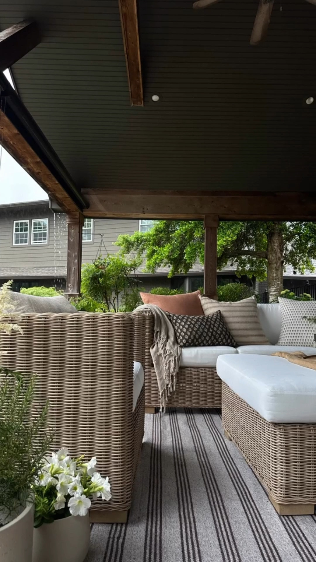 Outdoor patio ideas, summer patio, patio furniture, outdoor rug.

I’m so excited to have a furnished and styled covered porch complete with this Charlie #joannagainesxloloi indoor/outdoor rug. Not only is it super cute and timeless (those chocolate ticking stripes!), it’s also hand loomed AND easy to clean. ✔️✔️✔️

#LTKSeasonal #LTKSummerEdit #LTKHome
