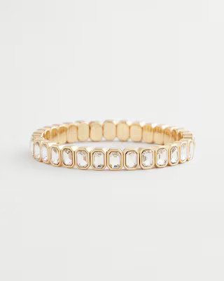 Gold Bezel Set Stretch Tennis Bracelet | Chico's