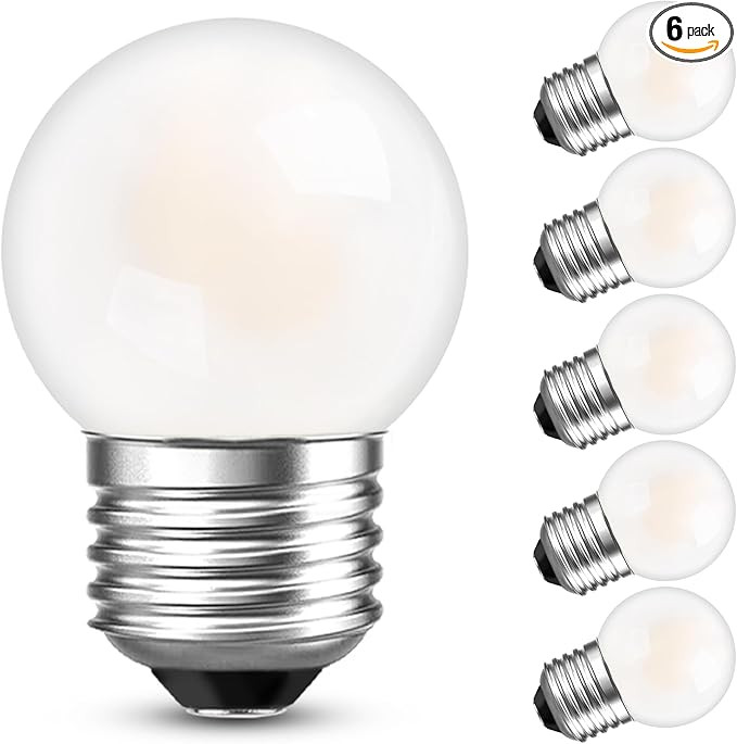 G40 Low Wattage Light Bulbs,E26 Small Edison Led Light Bulbs 15 Watt Equivalent, 1.5W 2700K Mini ... | Amazon (US)