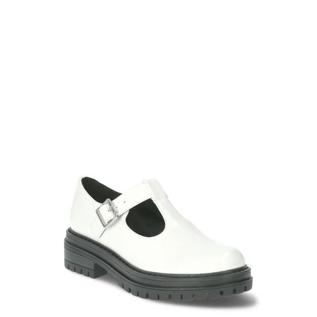 No Boundaries T-Strap Mary Jane Shoes, Women’s - Walmart.com | Walmart (US)