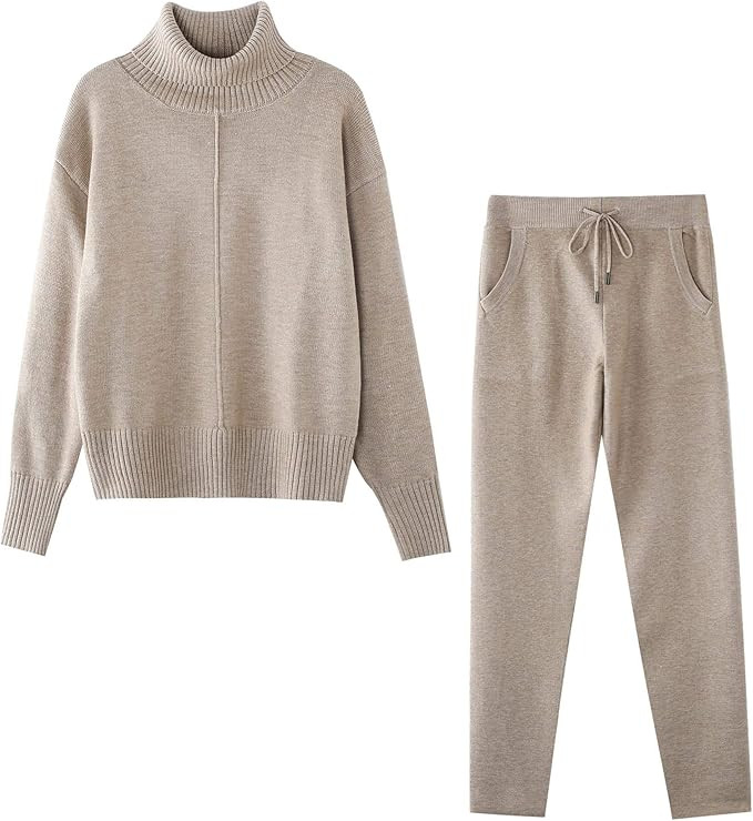 TAOVK Woolen Women Knitted Sweaters Suits 2 Piece Outfits Sweaters Set | Amazon (US)