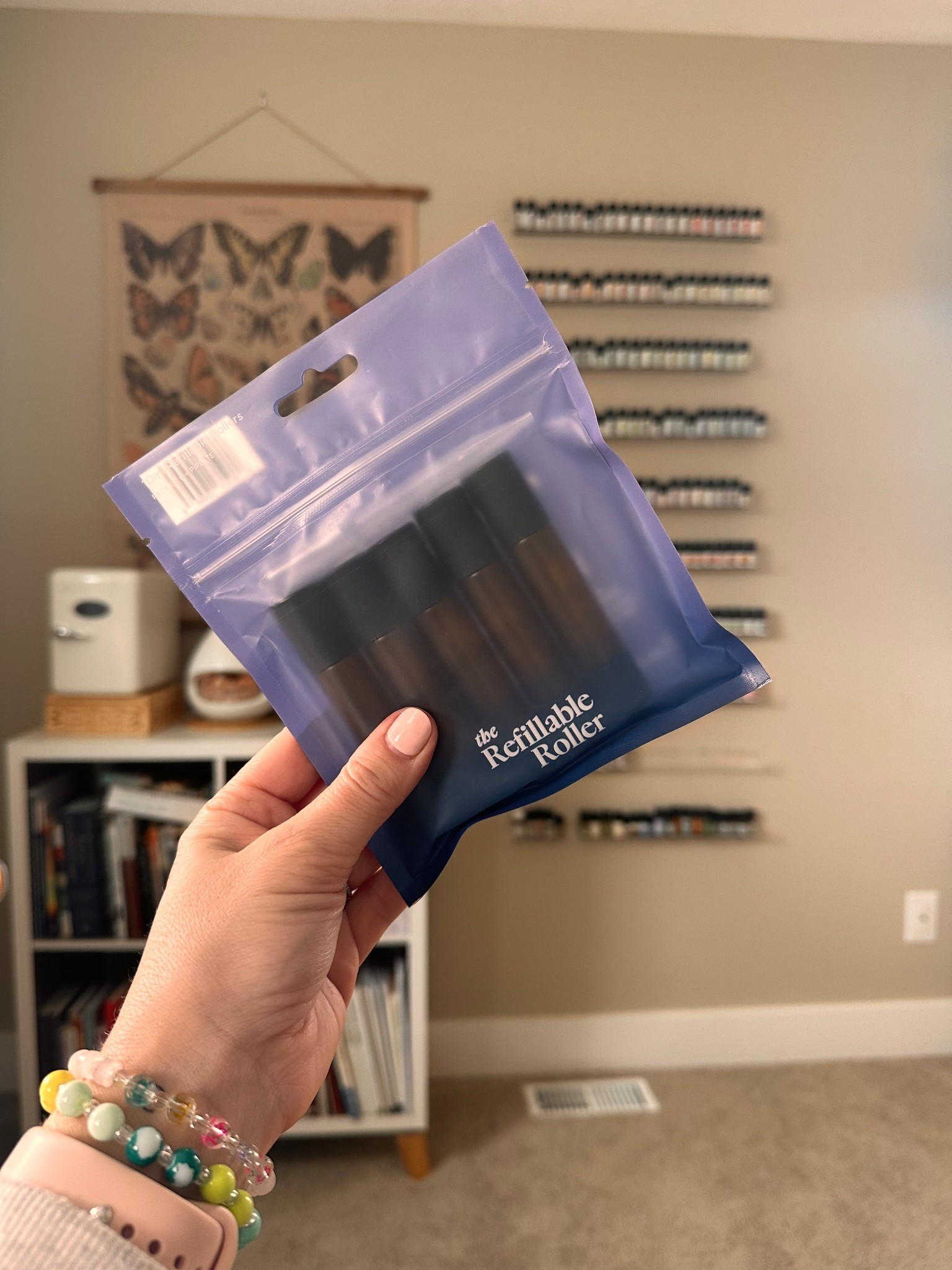 These are the best rollers for making essential oil blends + they have an easy refill end to refill with your fave dropper bottle 