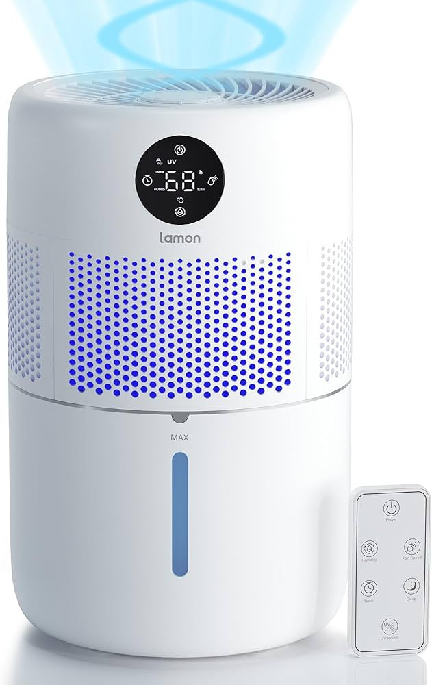 Lamon® Humidifiers for Bedroom, 400ml/H Cool Evaporative Humidifier for Home with Anion & Filter... | Amazon (US)