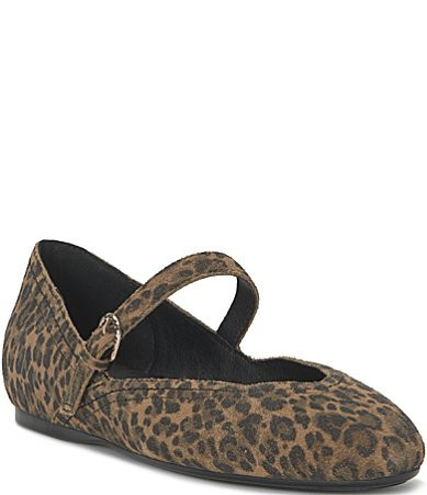 Lucky Brand Cyrena Leopard Print Mary Jane Flats - 9 | Dillard's