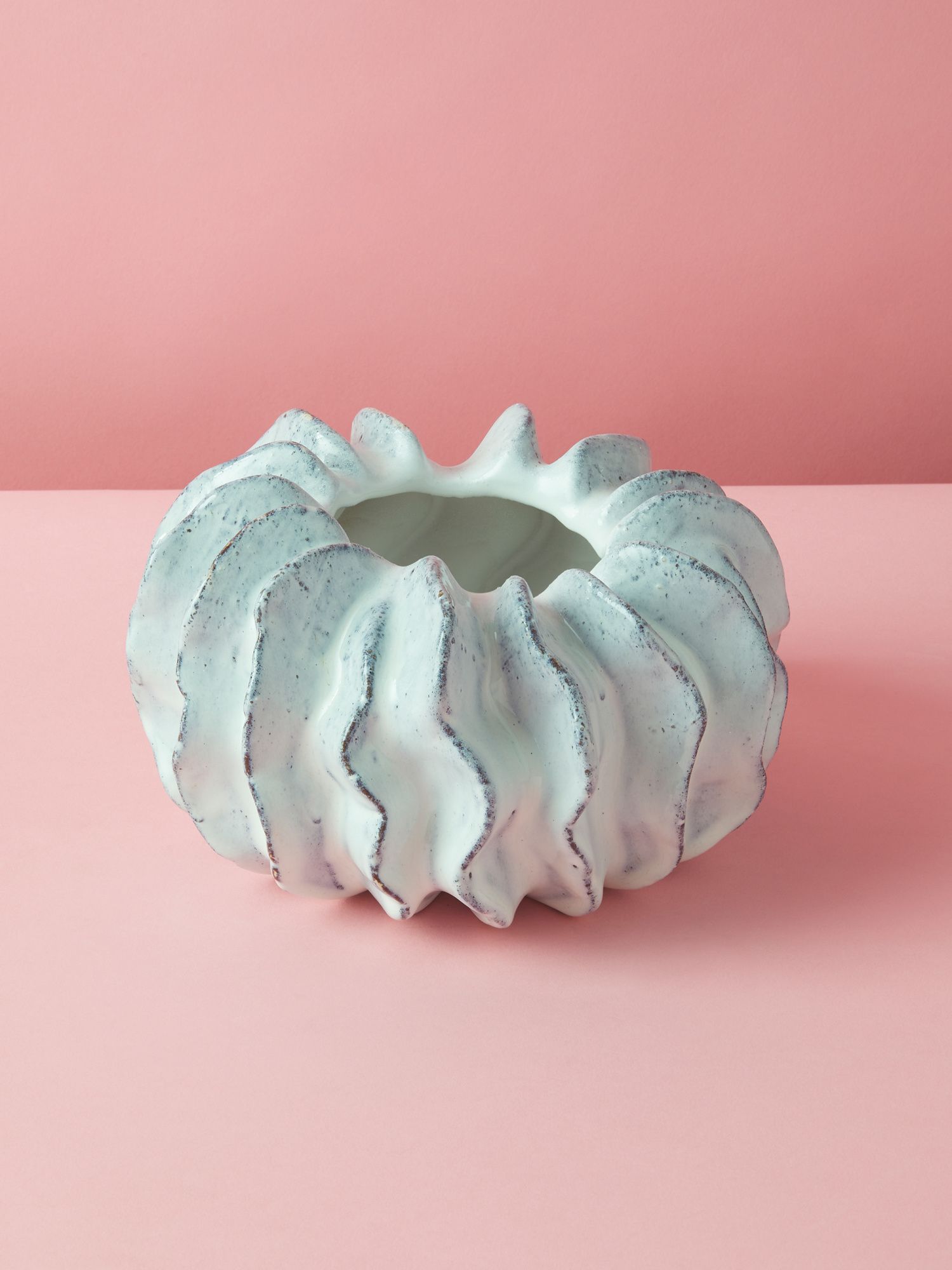 5x9 Ceramic Coral Motif Short Vase | Vases | HomeGoods | HomeGoods