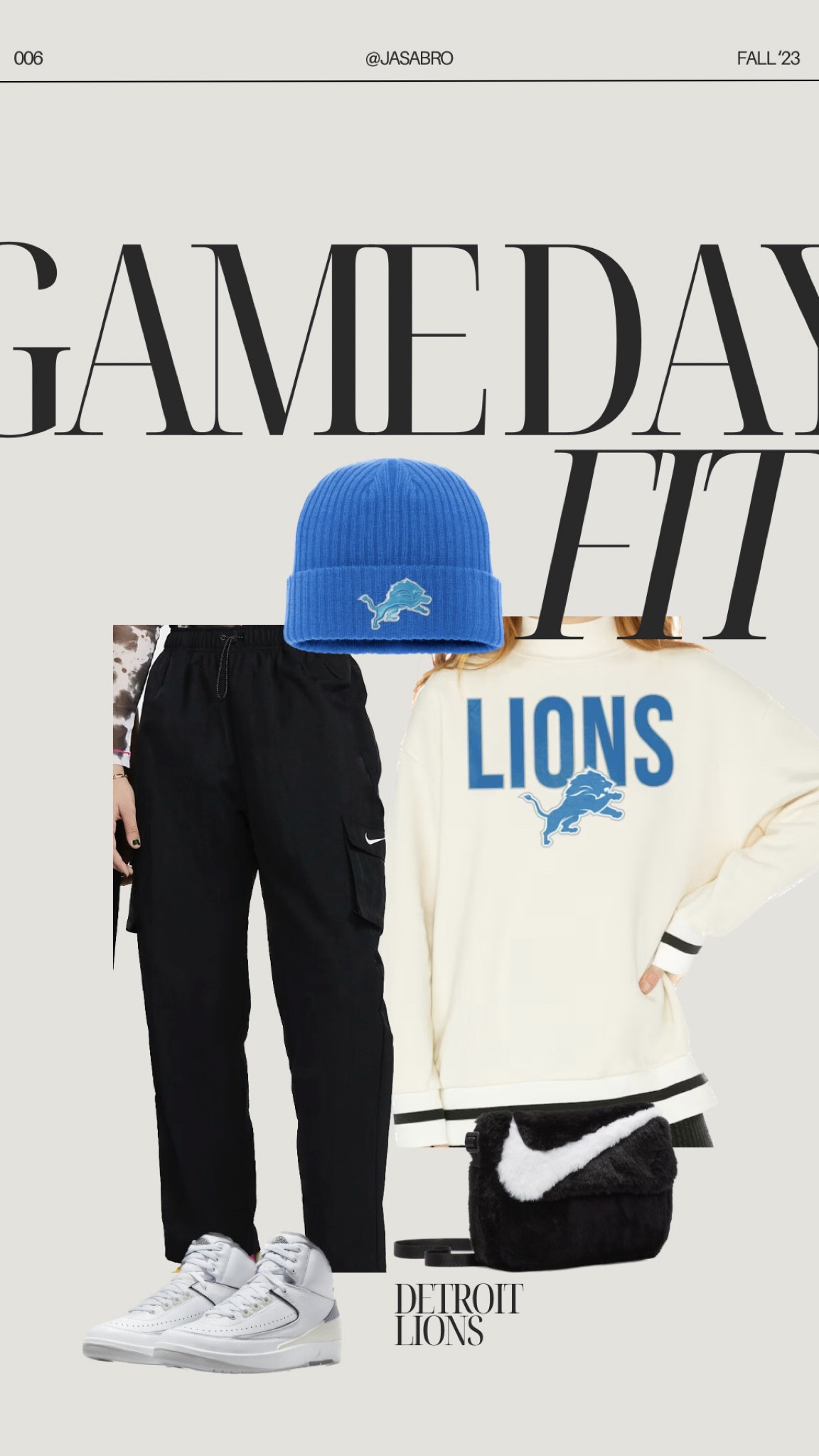 Thursday night football : NFL game day outfit - Detroit Lions 💙

Sherpa purse, Jordan's, football fashion, sporty, sport, sport style, NFL, sports wear, sporty outfit, outfit inspo, stylist, comfy outfit, Nike, Fanatics, fall fashion, fall outfit, fall style, blue outfit

#LTKstyletip #LTKSeasonal #LTKparties