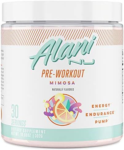 Alani Nu Pre-Workout Supplement Powder for Energy, Endurance, and Pump, Mimosa, 30 Servings (Pack... | Amazon (US)