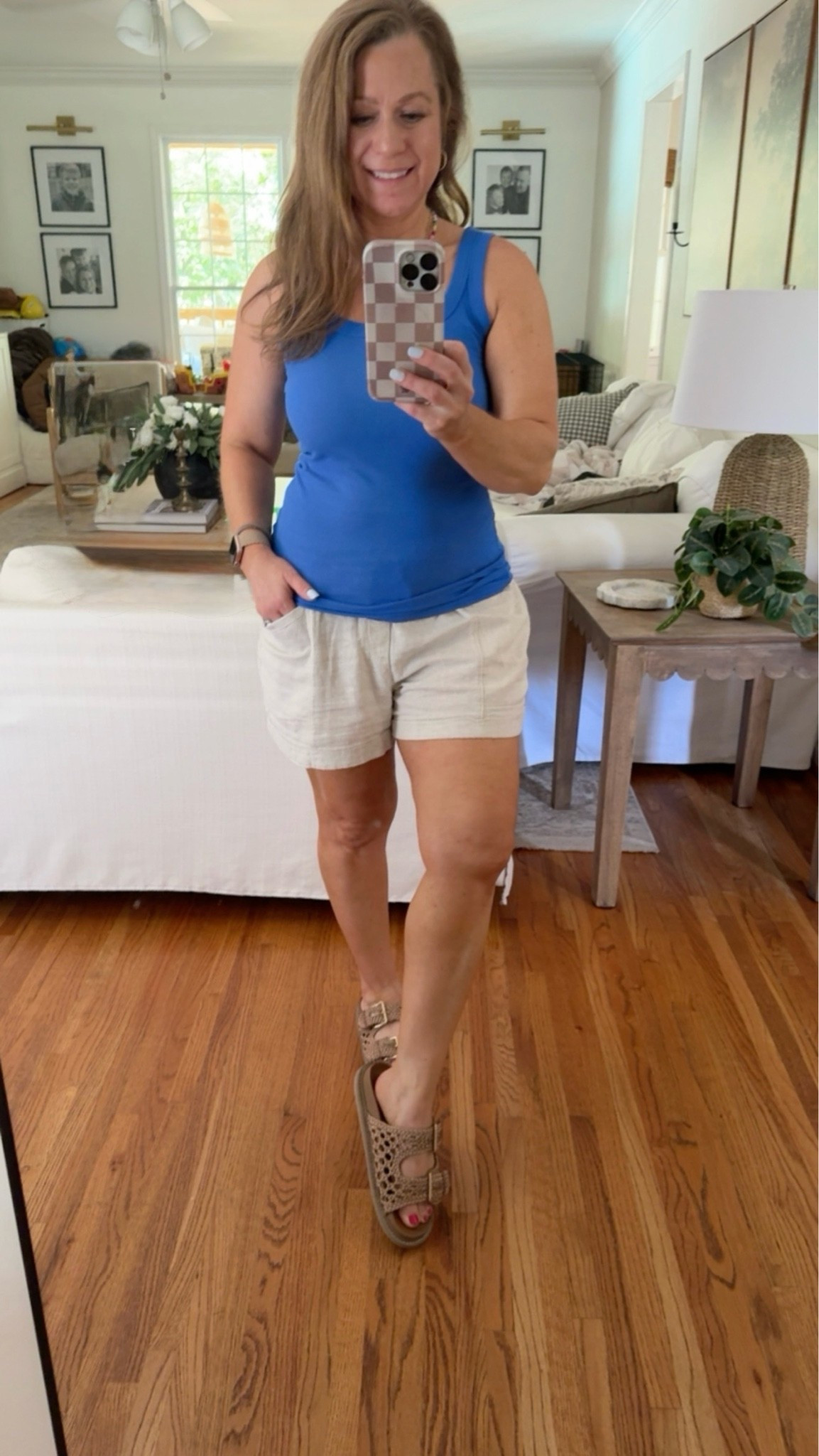 Today’s OOTD

Scoopneck tank (I am in small)
Linen blend shorts 
Sandals 
Layered necklaces 
Hoop Earrings

#LTKootd #LTKOver40 #LTKPetite