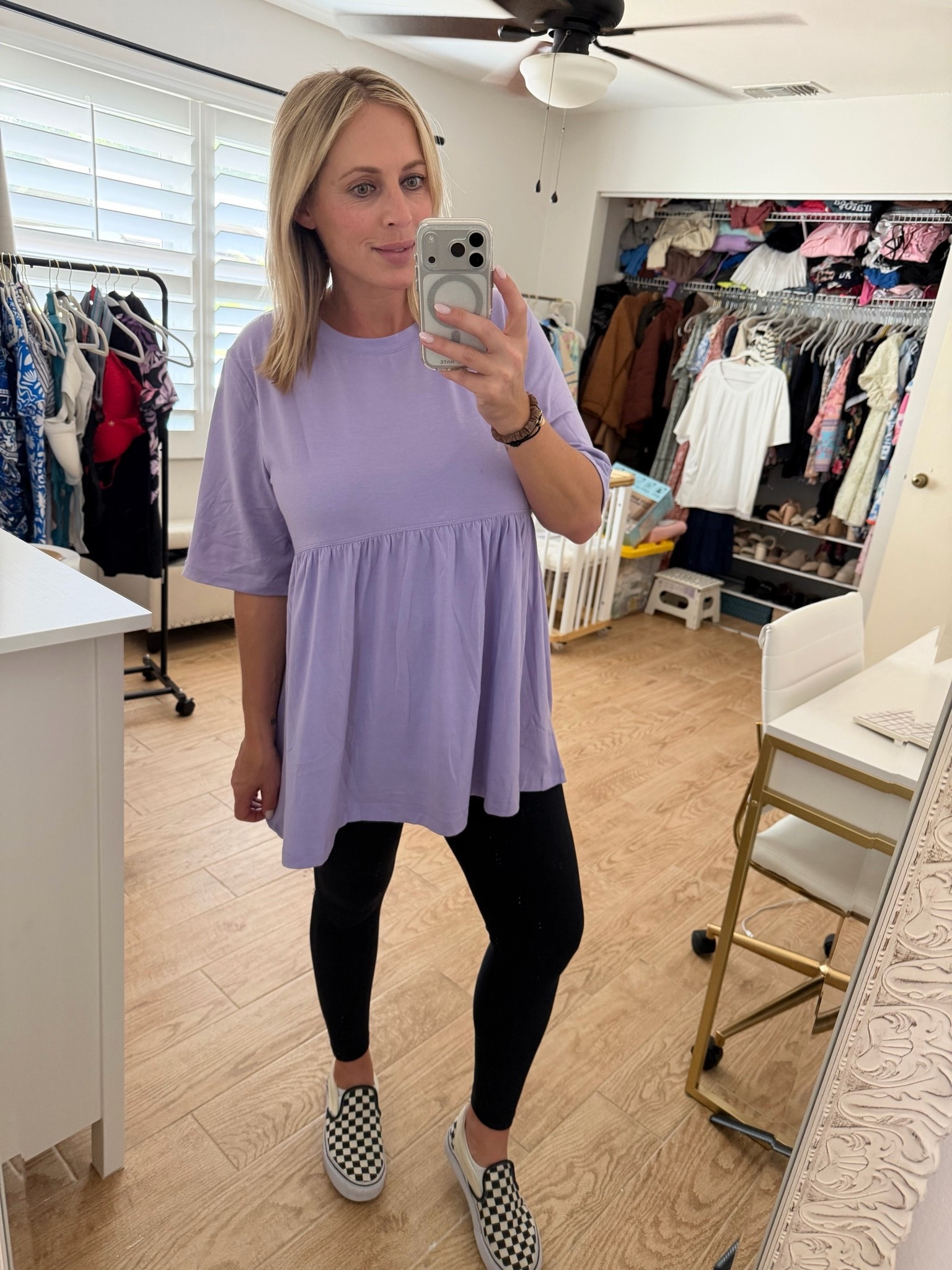Summer outfit. Wearing XL in tunic and leggings at 24 weeks pregnant.

#LTKootd #LTKMidsize #LTKBump