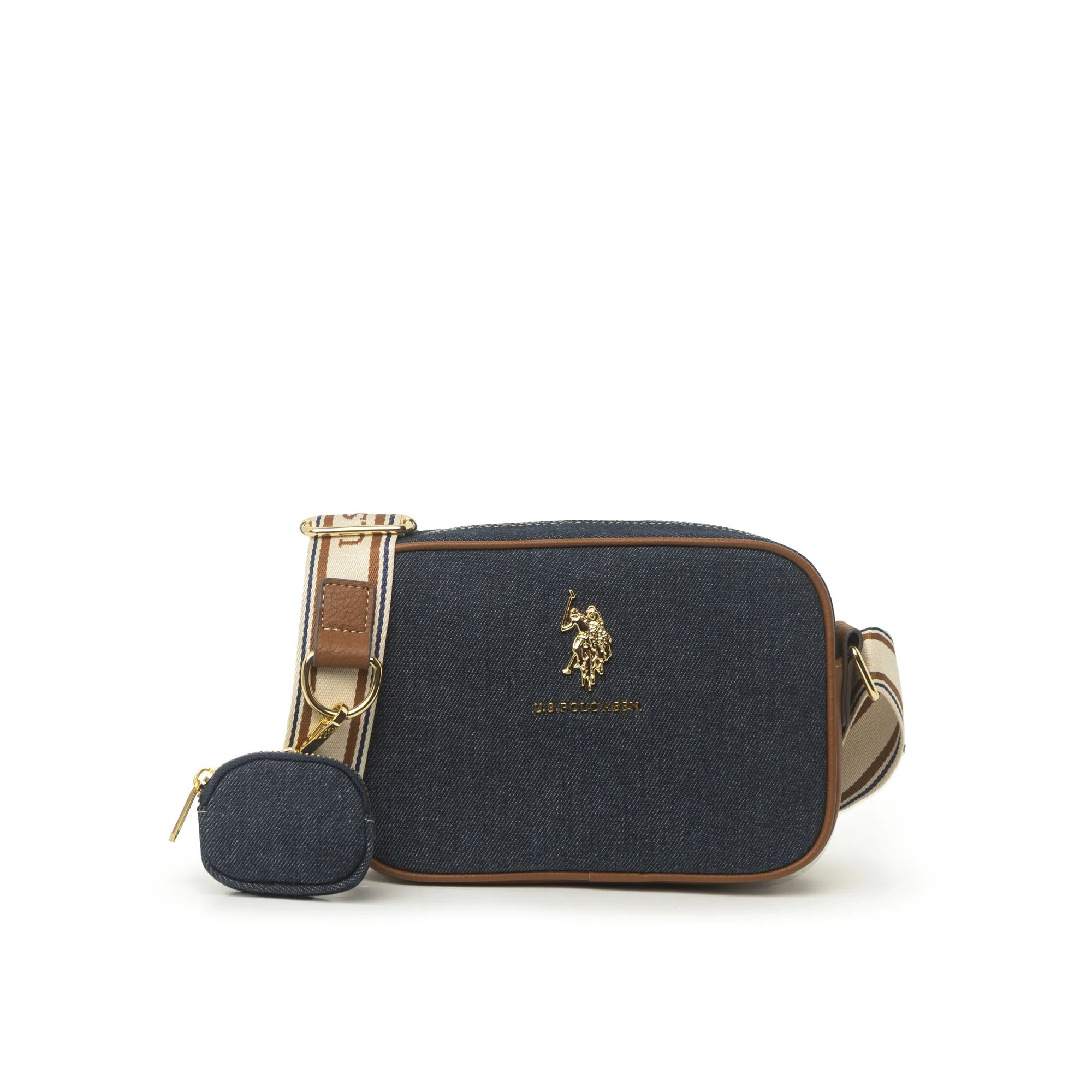 U.S. Polo Assn. Signature Crossbody Bag, Dark Denim | Walmart (US)