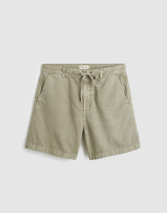 The Drawstring Short in Airy Denim | Madewell