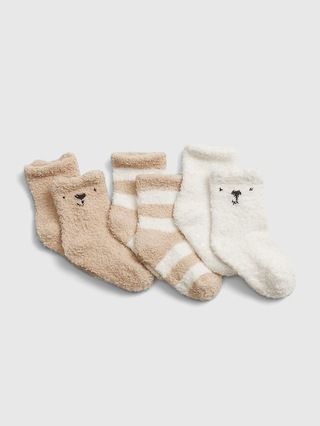 Baby Fuzzy Socks (3-Pack) | Gap (US)