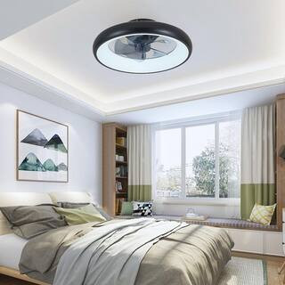 20 inch Black LED Ceiling Fan Light-Dimmable, APP and Remote Control, for Living Room, Bedroom, and Dining Room | The Home Depot