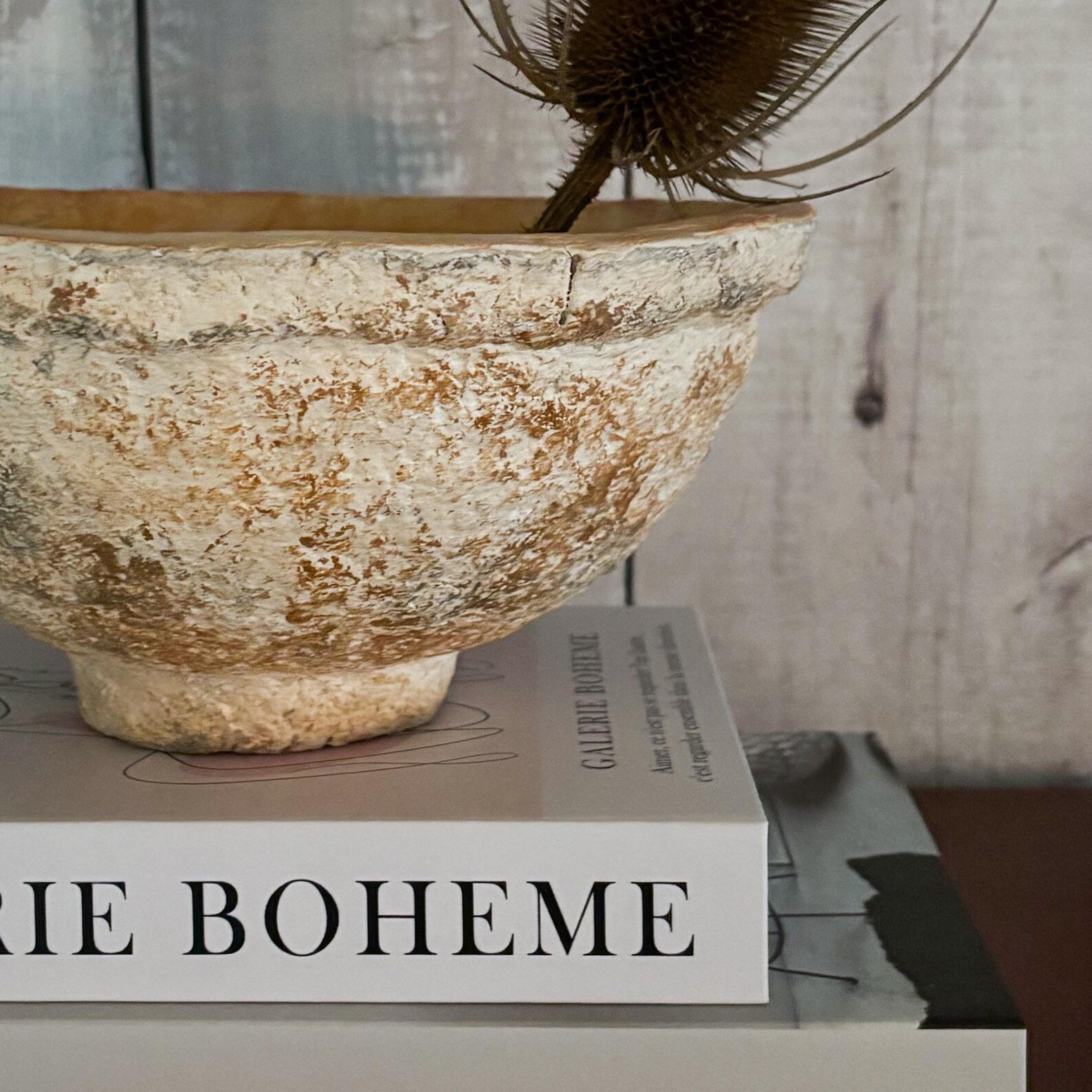 Handmade Rystique Wabi Sabi Home Decor Decorative Boho Chic Paper Mache Bowl Centerpiece Handmade... | Etsy (US)