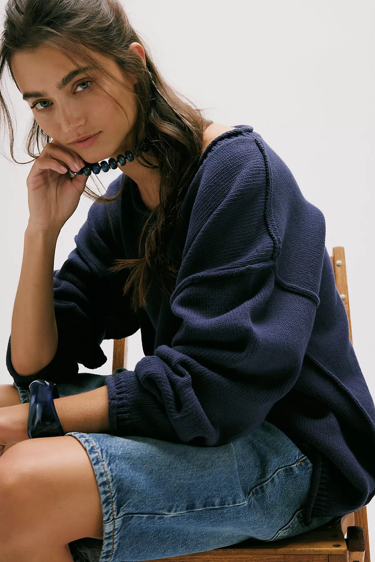 We The Free Ella Roll-Neck Cotton Knit Sweater | Free People (Global - UK&FR Excluded)