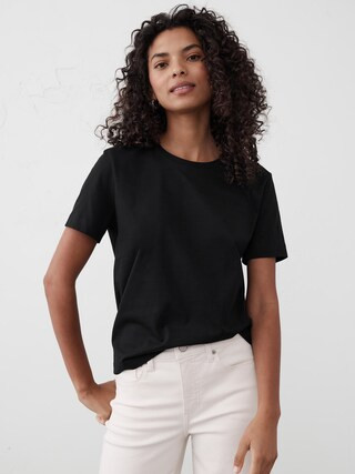 Premium Cotton Relaxed Perfect T-Shirt | Banana Republic Factory