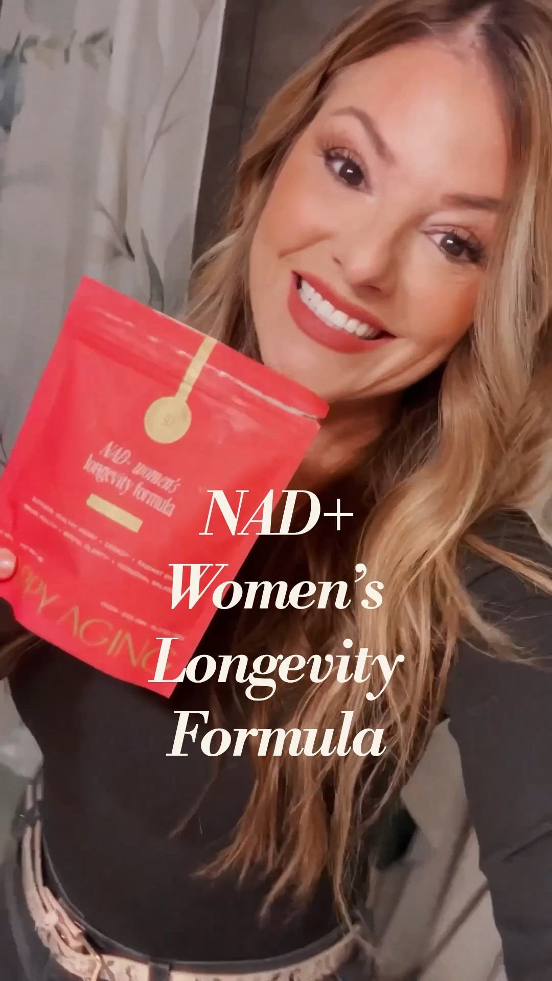 I’ve had a lot on my plate lately, I’m a busy, single mom talking care of my daughter was was recently diagnosed with a medical condition, all while losing my sister to cancer two years ago.  Add in hormones and turning 50, it felt like I just couldn’t keep up. I didn’t feel vibrant and energetic like I used to. My brain was foggy, I was exhausted and wow, it really showed., my skin looked dull and lifeless. 
I was introduced to Happy Aging NAD+ Women’s longevity formula and my whole world changed. In just 2 short weeks,  I could feel it and see it! I felt so refreshed!
✨NAD+  is an essential coenzyme found in every living cell of the body that is critical for overall cellular health and function. 
✨As we age, NAD+ levels decrease, causing fatigue, dull skin, collagen loss, lower mental clarity and hormone imbalance. 
✨Happy Aging NAD+ formula is science backed by Harvard trained longevity experts. 
✨Other NAD+ supplements are not made for women. This formula is designed exclusively for women. Naturally formulated with 30 bioactive ingredients across 6 synergistic blends, it supports cellular renewal. 
✨What’s even better?  It’s Vegan, Non-GMO, and Gluten-free. 
Need I say more? Ladies, if you haven’t felt your best and want to feel vibrant again, this is your sign! 

#LTKBeauty #LTKmorningroutine #LTKselfcare