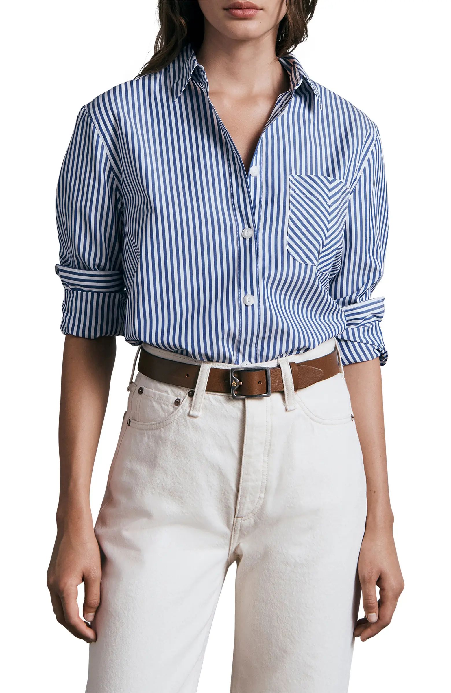 rag & bone ICONS Maxine Stripe Button-Up Shirt | Nordstrom | Nordstrom