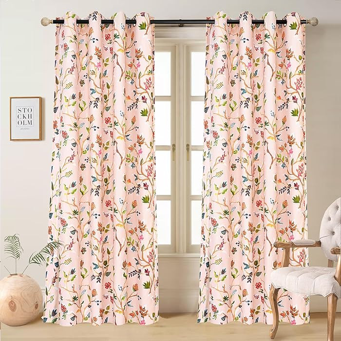 DriftAway Lauren Pink Blackout Curtains, Grommet Drapes, 2 Panels | Amazon (US)