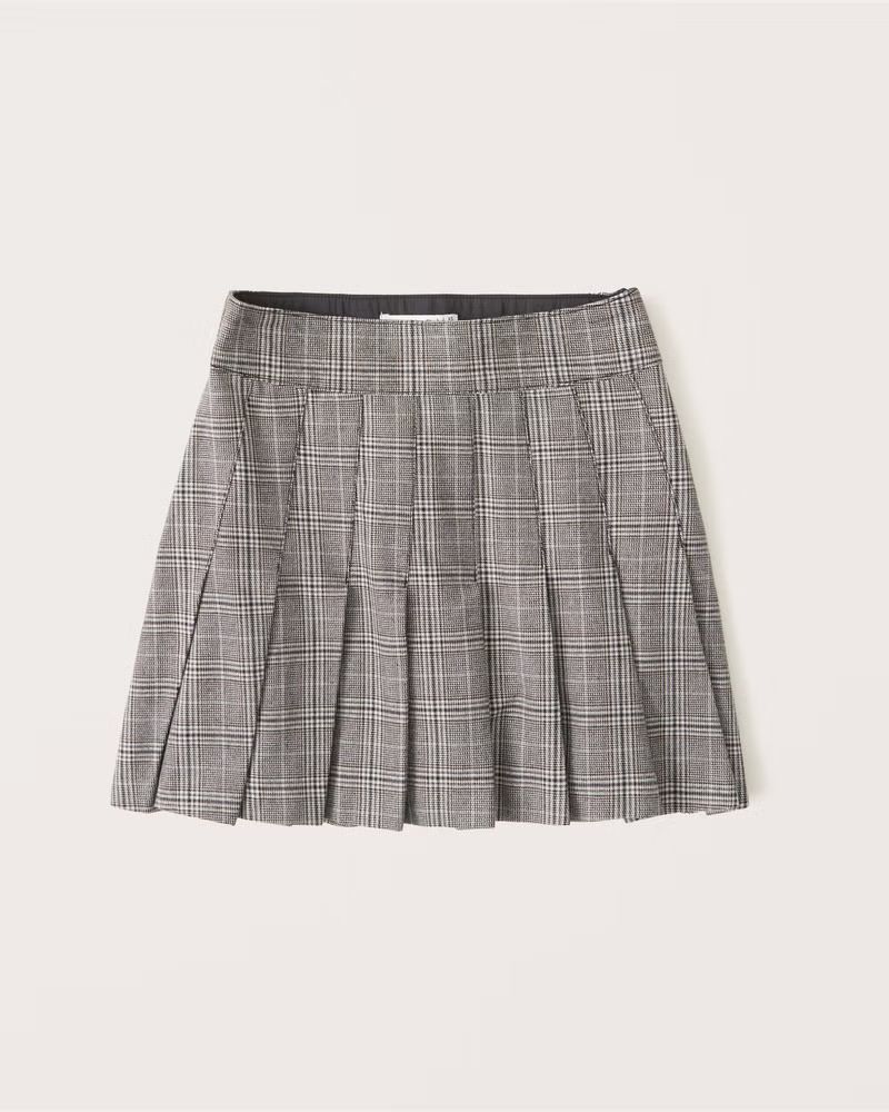 Plaid Pleated Mini Skirt | Abercrombie & Fitch (US)