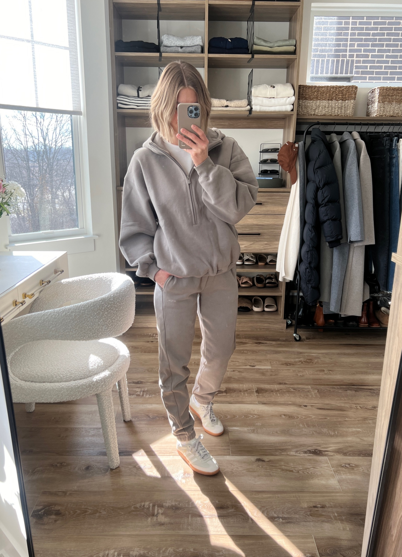 Wearing small sweatpants, 2 sweatshirt, medium tee, 7 sneakers (sized down one)

#LTKfindsunder50 #LTKfindsunder100 #LTKstyletip