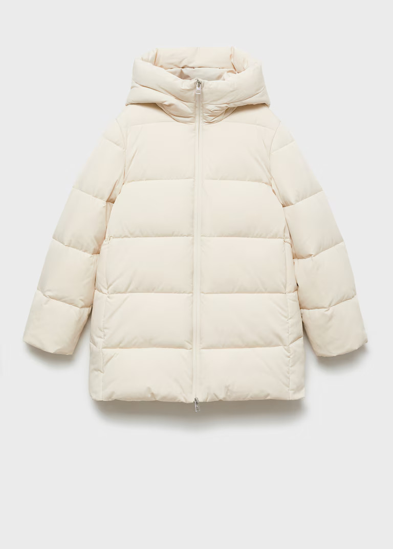 Hood quilted coat - Women | MANGO United Kingdom | MANGO (UK)