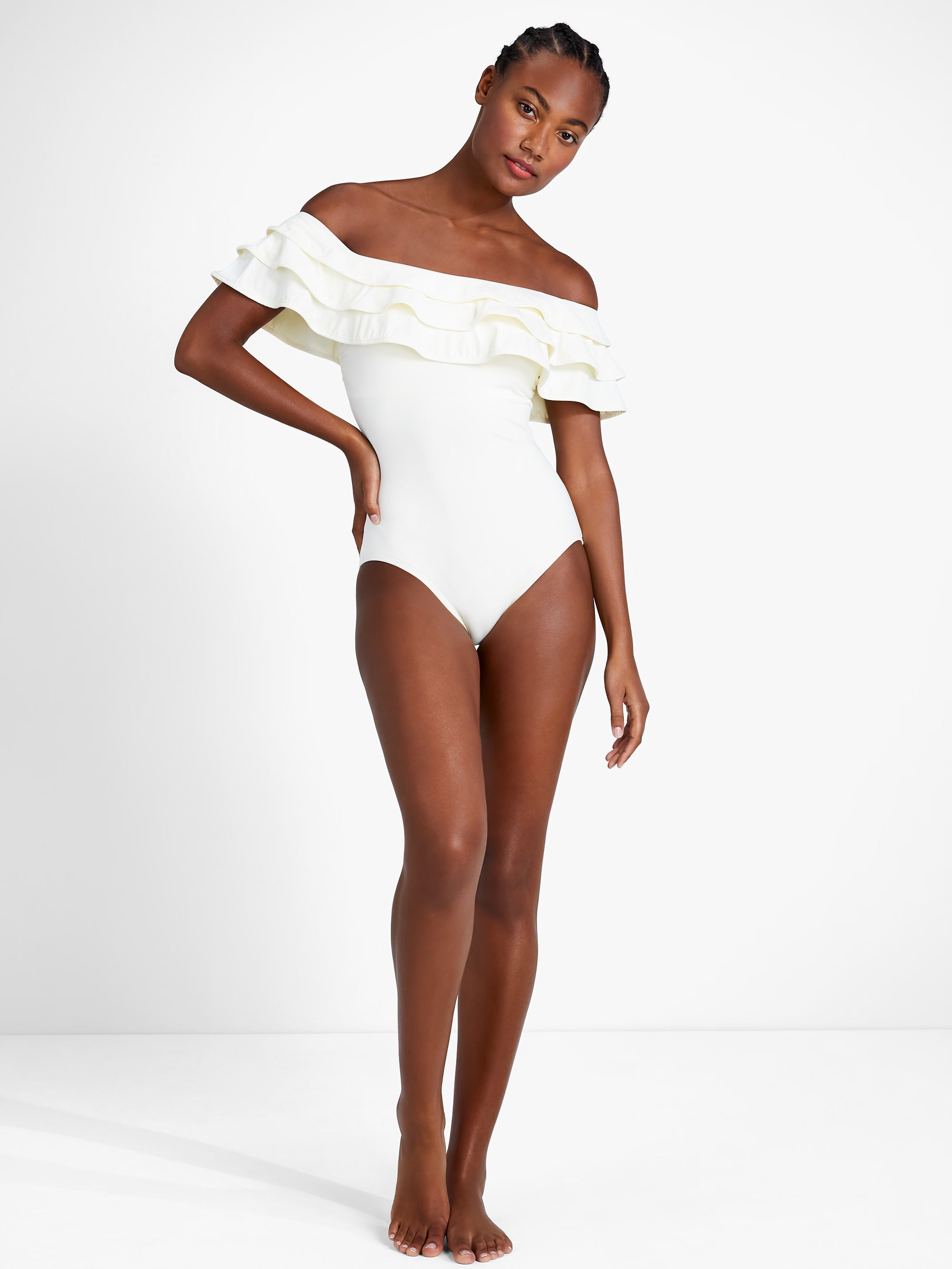 Palm Beach Ruffle Off-The-Shoulder One-Piece | Kate Spade (US)