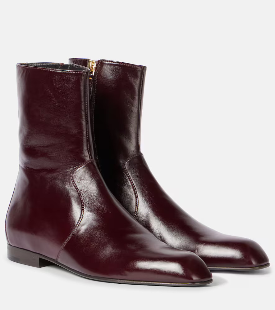 Khaite Colt leather ankle boots | Mytheresa (US/CA)