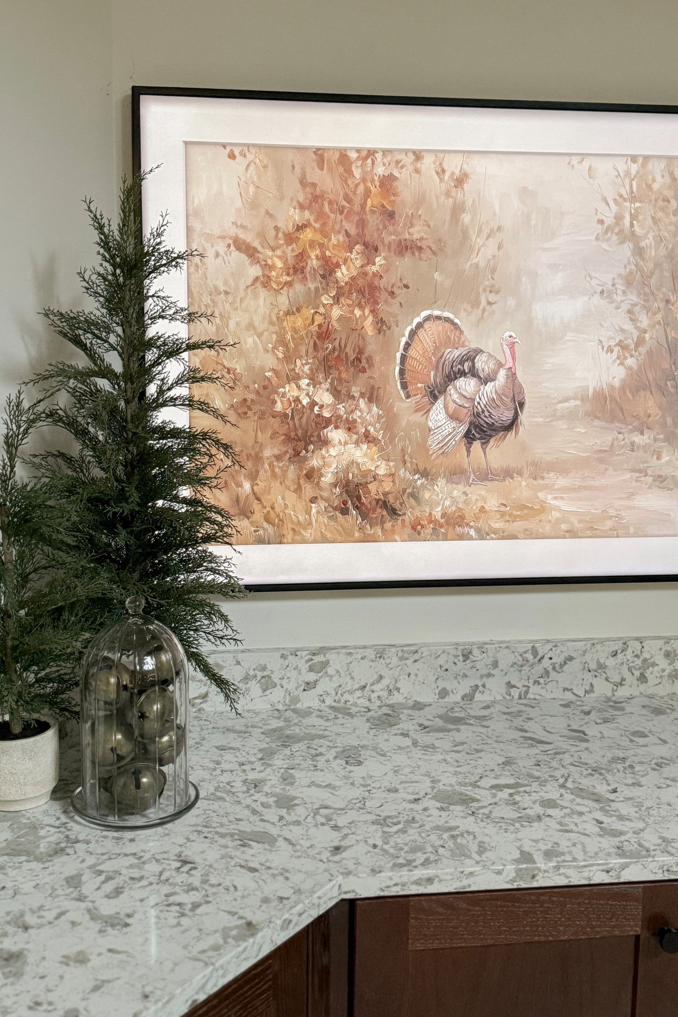 My living room is having a bit of a seasonal decor identity crisis and I’m okay with it. 🤭🦃🌲

We love our Frame TV! Displaying digital artwork like this makes it feel less like a television and enhances the overall vibe of the space. 

I am also still so very much in love with these faux cedar trees we bought a few years ago. They’re so realistic and I love to leave them up all throughout winter, even after the holiday season has passed. I can’t speak more highly of them!

#LTKHoliday #LTKSeasonal #LTKHome