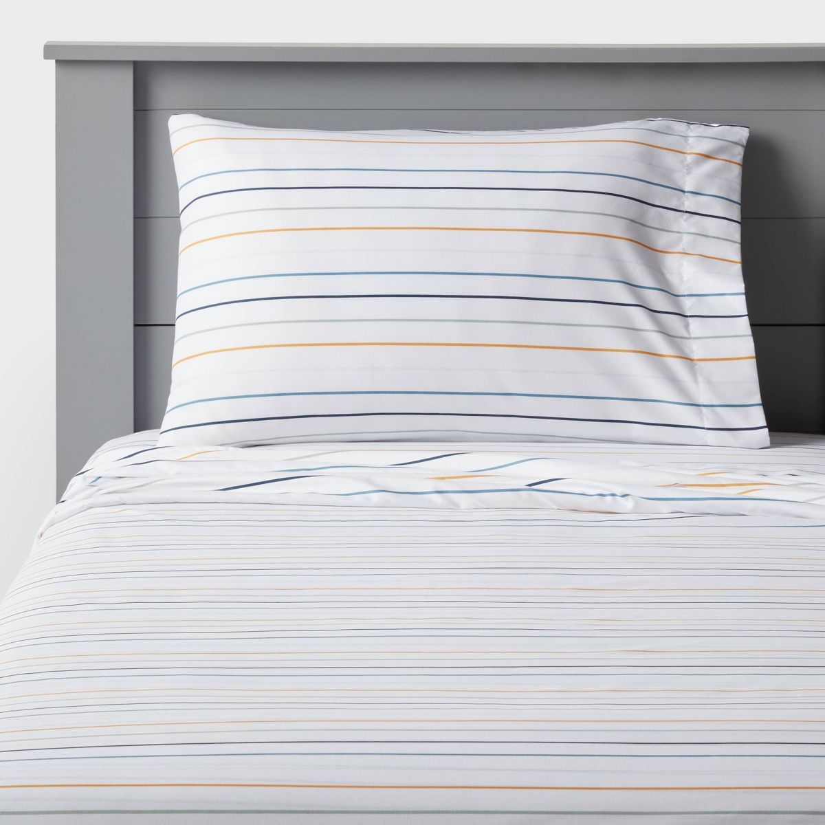 Microfiber Kids' Sheet Set Blue Striped - Pillowfort™ | Target