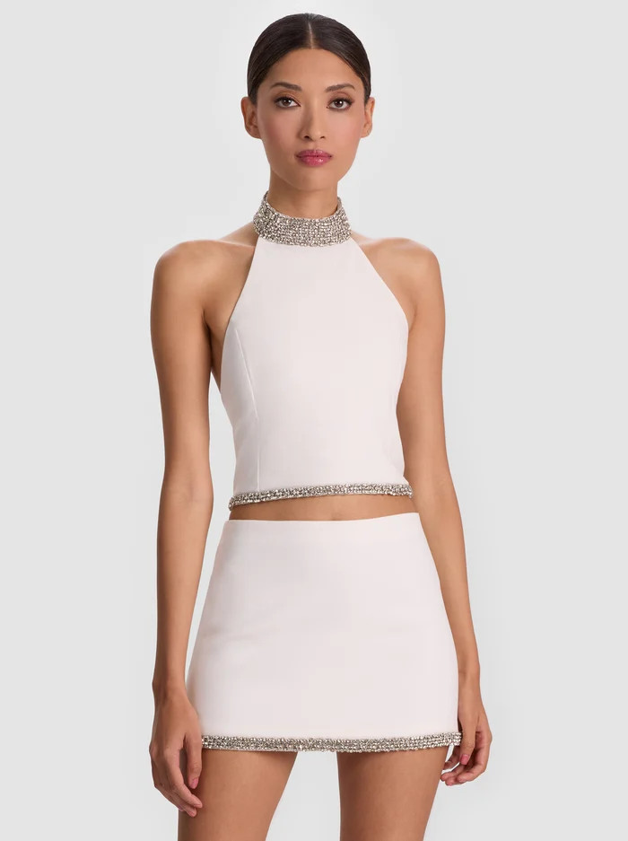 GATZ EMBELLISHED TOP | Alice + Olivia