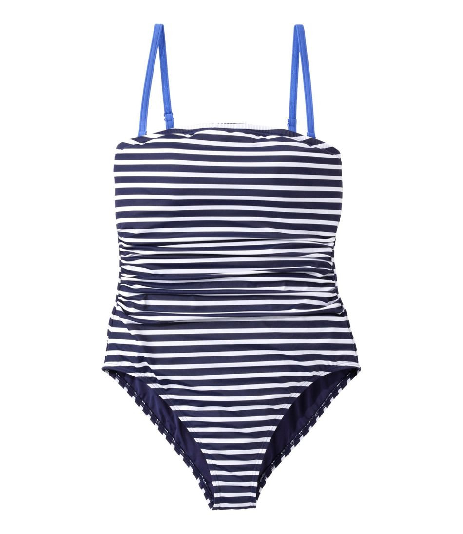 Women's Coastal Essentials Swimwear, Bandeau Tanksuit Print | L.L. Bean