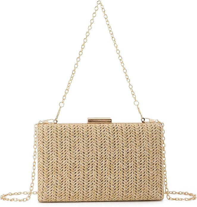 Summer Straw Clutch Purses for Women Raffia Evening Bag Woven Crossbody Handbags for Party Weddin... | Amazon (US)