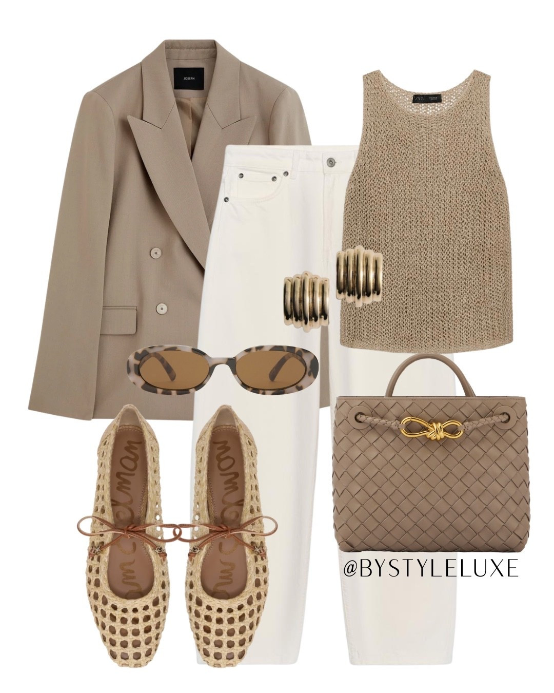 SPRING FLATS - Adore these rattan tie ballet flat, styled here in a neutral spring outfit 

#blazer #springoutfit #flats 

#LTKspring #LTKjeans #LTKshoes