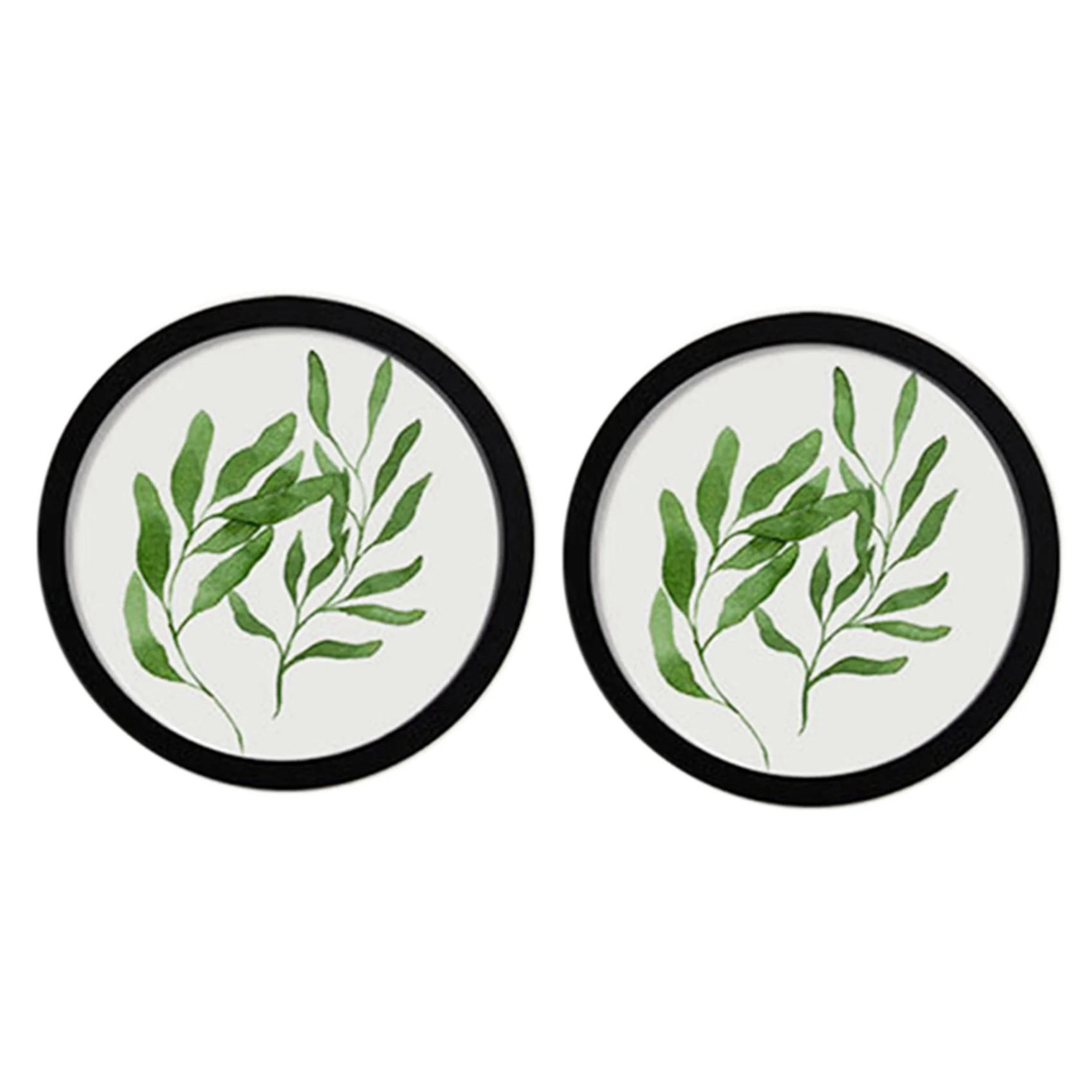 7Inch Round Wooden Picture Frames Creative DIY Wall Hanging(Black) | Walmart (US)