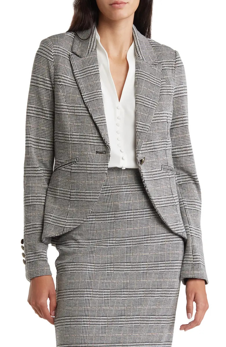 Amanda & Chelsea High-Low Plaid Knit Blazer | Nordstromrack | Nordstrom Rack