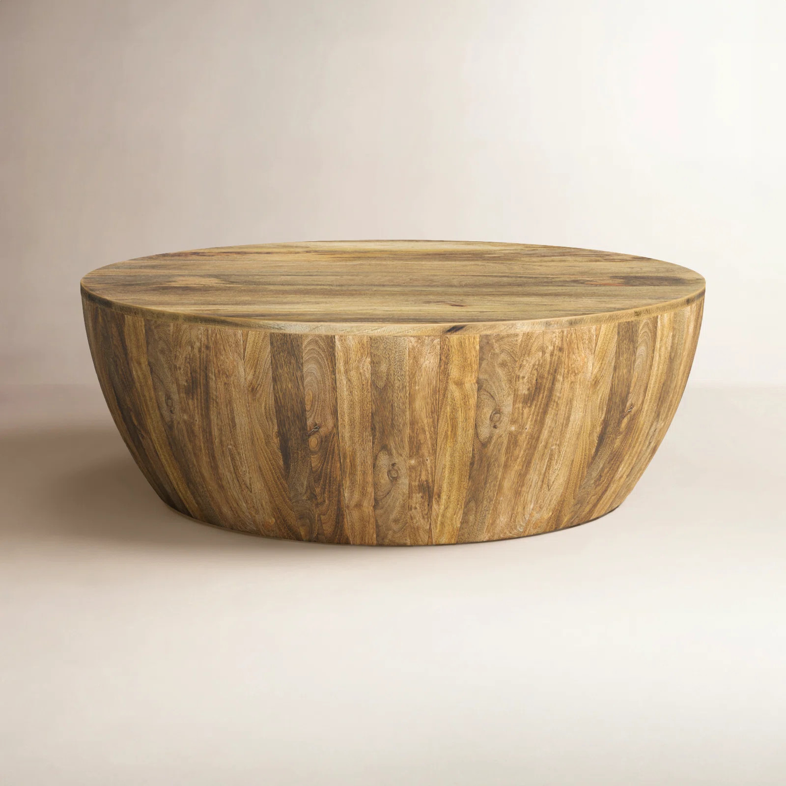 Mango Wood Drum Coffee Table | Birch Lane