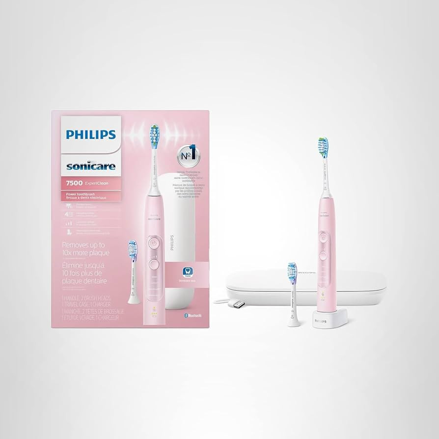 Philips Sonicare ExpertClean 7500 Pink, Rechargeable Electric Power Toothbrush, HX9690/07 | Amazon (US)