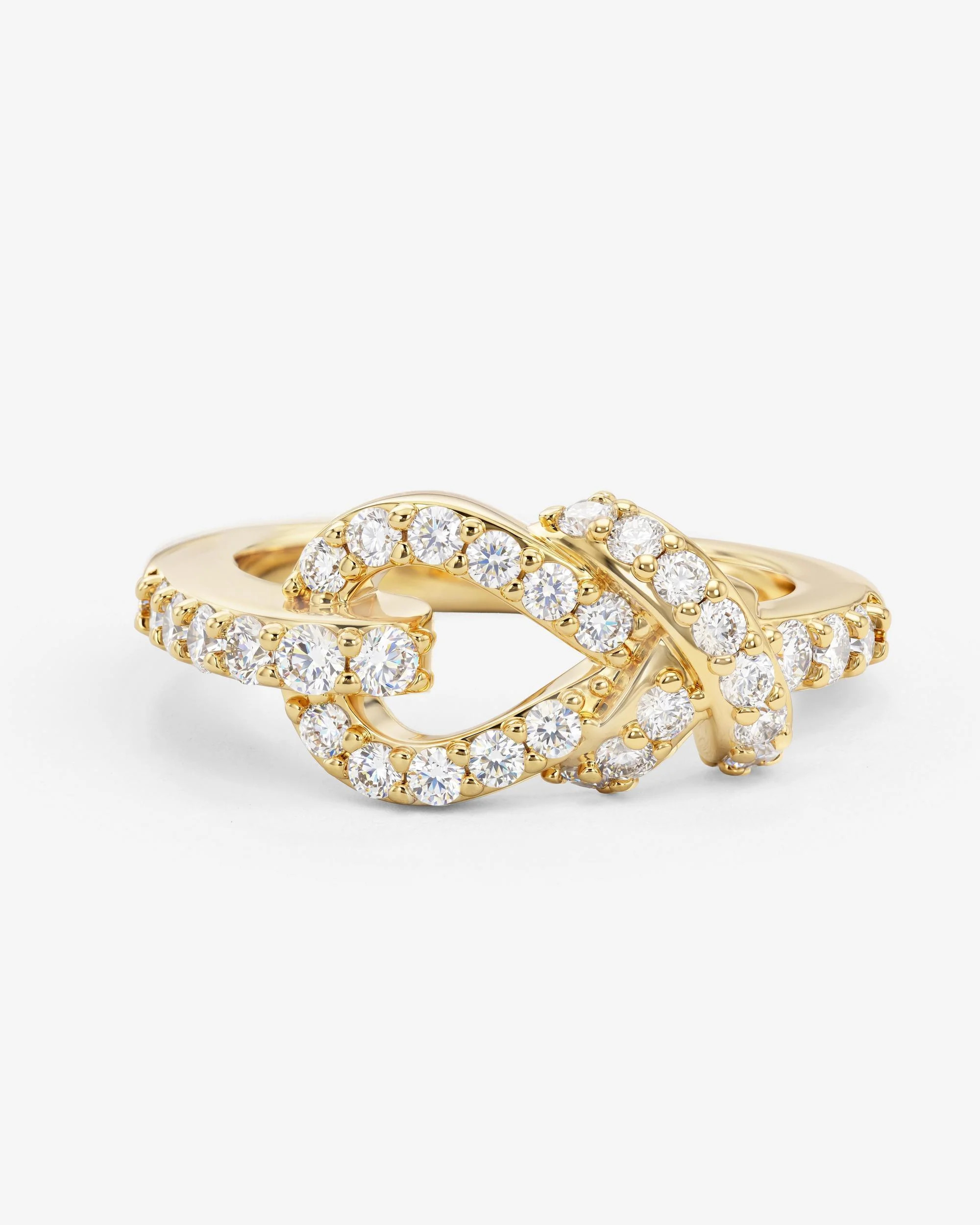 Knot Ring - Gold|White Diamondettes | Melinda Maria Jewelry