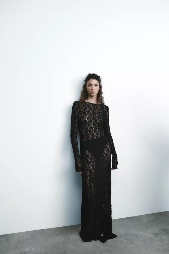 LONG LACE DRESS | Zara US