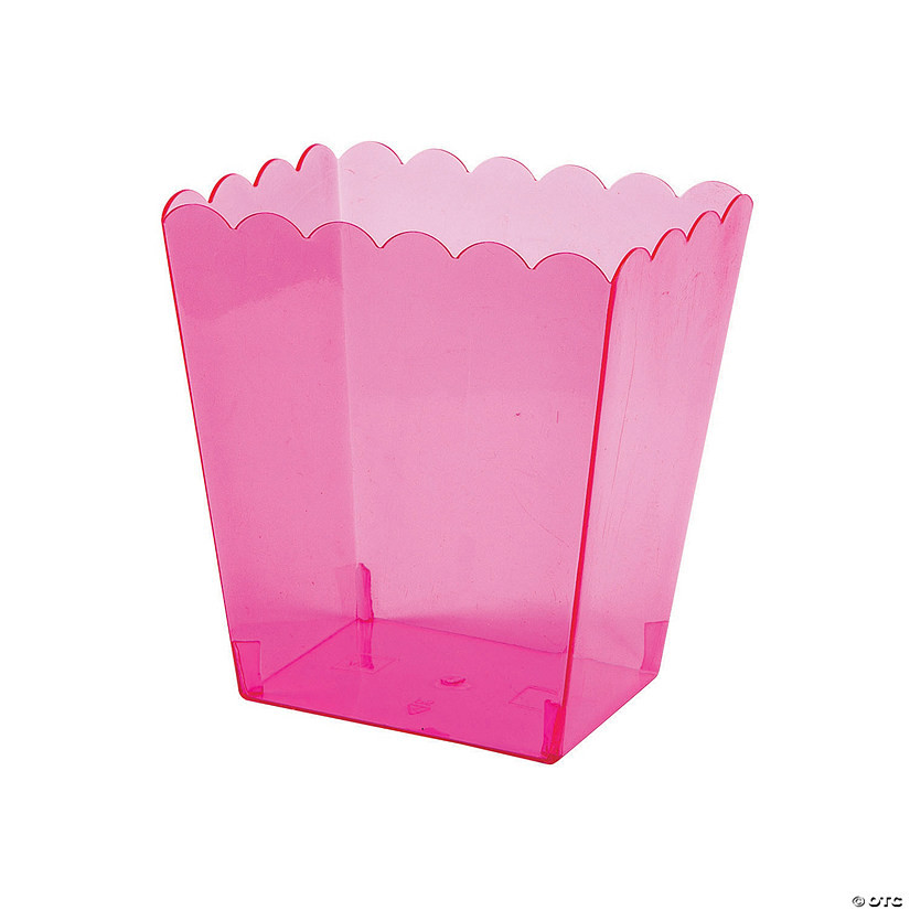 Medium Pink Scalloped Containers - 3 Pc. | Oriental Trading Company