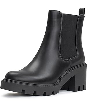 IXU 2023 Women's Chelsea Boots Chunky Boots For Women Platform Ankle Boots Pull-On Lug Sole Elast... | Amazon (US)