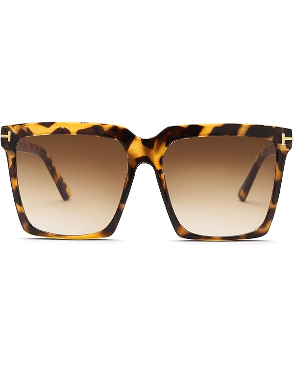 Braylenz Oversized Square Sunglasses for Women Men Fashion Luxury Big Frame Shades | Amazon (US)