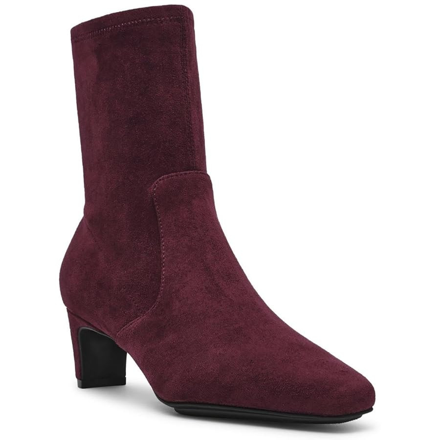 Anne Klein Womens Iga Zipper Faux Suede Booties | Amazon (US)